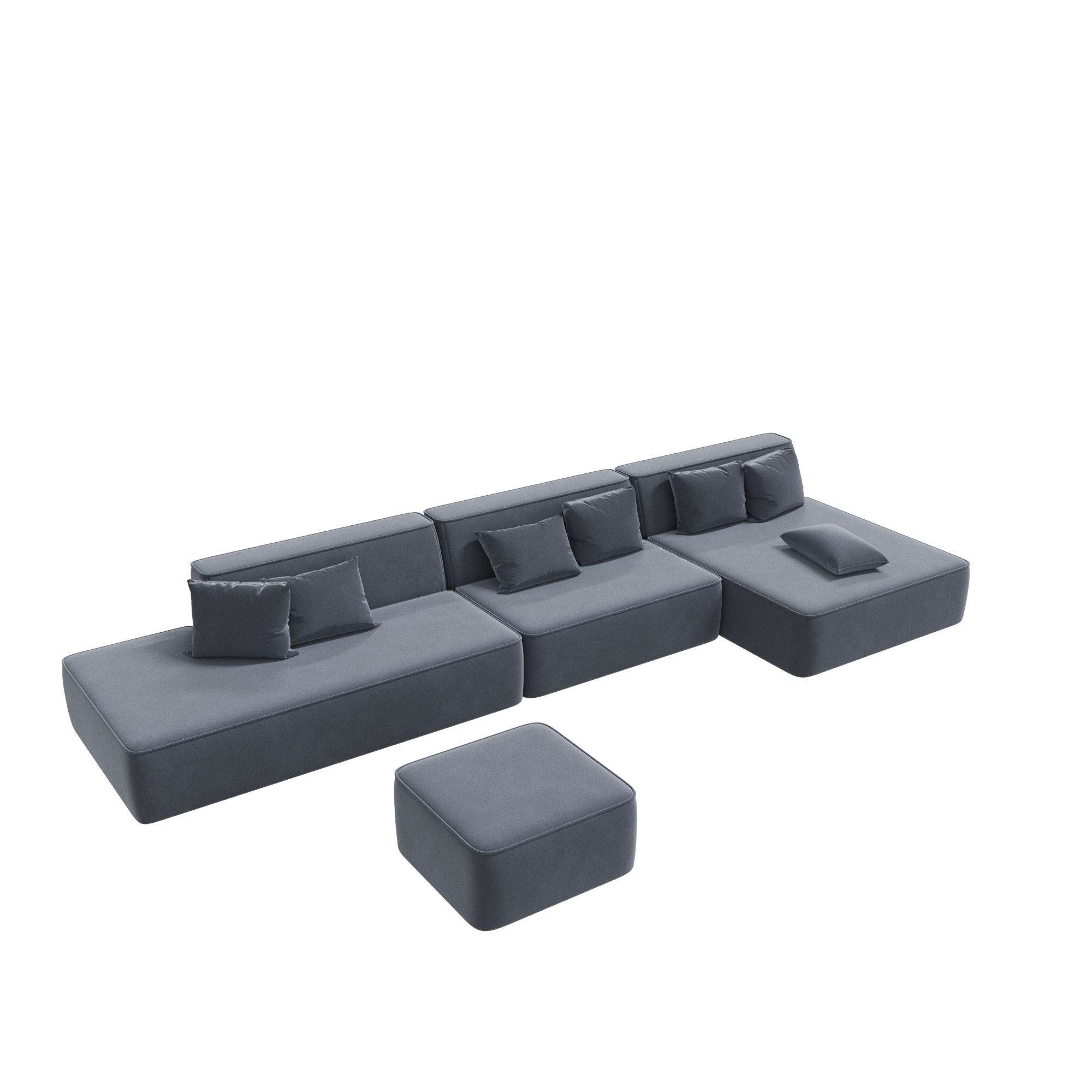 Диван Нафанаил (155х118) ,серый  